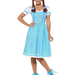 Smiffys Kansas Country Girl Costume, Blue & White