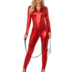 Smiffys Fever Miss Whiplash Costume, Red