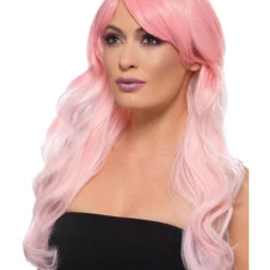 Smiffys Fashion Ombre Wig, Wavy, Long, Pink