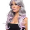 Smiffys Fashion Ombre Wig, Wavy, Long, Grey & Pastel Pink -Cheap Smiffys Store 48905