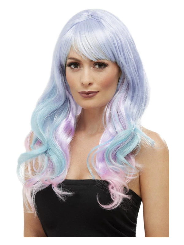 Smiffys Fashion Unicorn Pastel Wig, Wavy, Long, Multi-Colo 3 Smiffys Fashion Unicorn Pastel Wig, Wavy, Long, Multi-Colo