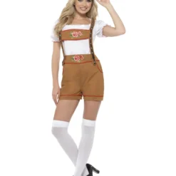 Smiffys Sexy Bavarian Beer Girl Costume, Brown