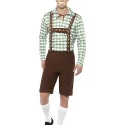 Smiffys Alpine Bavarian Costume, Green & Brown