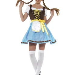 Smiffys Olga Bavarian Costume, Blue & White