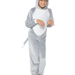 Smiffys Dog Costume, Grey
