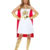 Smiffys She-Ra Glitter Print Costume, White