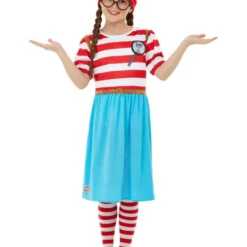 Smiffys Where’s Wally? Wenda Deluxe Costume, Red & White