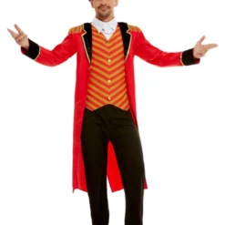 Smiffys Deluxe Ringmaster Costume, Red