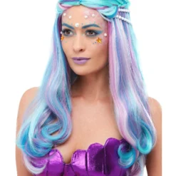 Smiffys Mermaid Wig, Blue