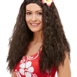 Smiffys Hawaiian Wig, Brown