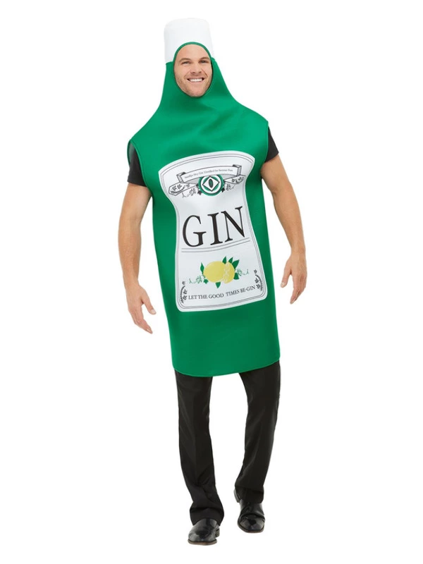 Smiffys Gin Bottle Costume, Green 3 Smiffys Gin Bottle Costume, Green