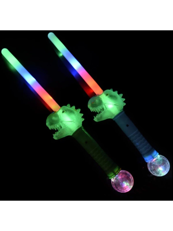 Smiffys LED Light Up Dinosaur Wand 3 Smiffys LED Light Up Dinosaur Wand