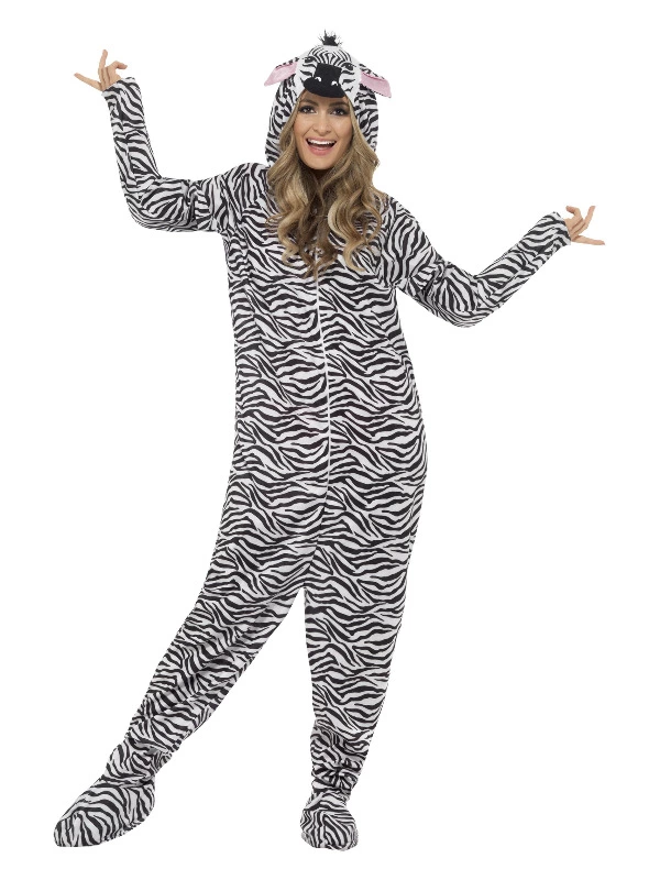 Smiffys Zebra Costume, Black & White 3 Smiffys Zebra Costume, Black & White
