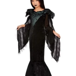 Smiffys Deluxe Raven Princess Costume, Black