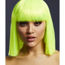 Smiffys Fever Lola Wig, Neon Lime