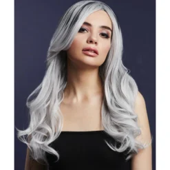 Smiffys Fever Khloe Wig, True Blend, Ice Silver