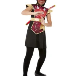 Smiffys Ninja Warrior Costume, Red