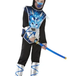 Smiffys Ninja Warrior Costume, Blue