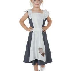 Smiffys Victorian Maid Costume, Dark Grey