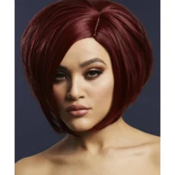 Smiffys Fever Savanna Wig, True Blend, Deep Red