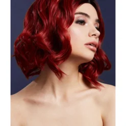 Smiffys Fever Kourtney Wig, Two Toned Blend, Ruby Red