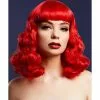 Smiffys Fever Bettie Wig With Short Fringe, Red