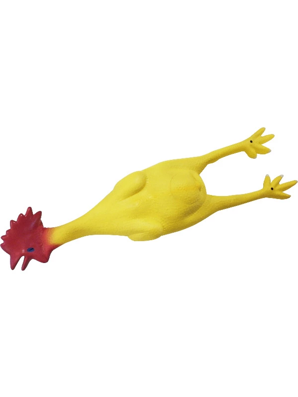 Smiffys Plucked Rubber Chicken, Yellow 3 Smiffys Plucked Rubber Chicken, Yellow