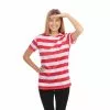 Bristol Novelty Striped Shirt Ladies (Red & White) -Cheap Smiffys Store AC055