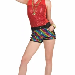 Bristol Novelty Rainbow Sequin Shorts