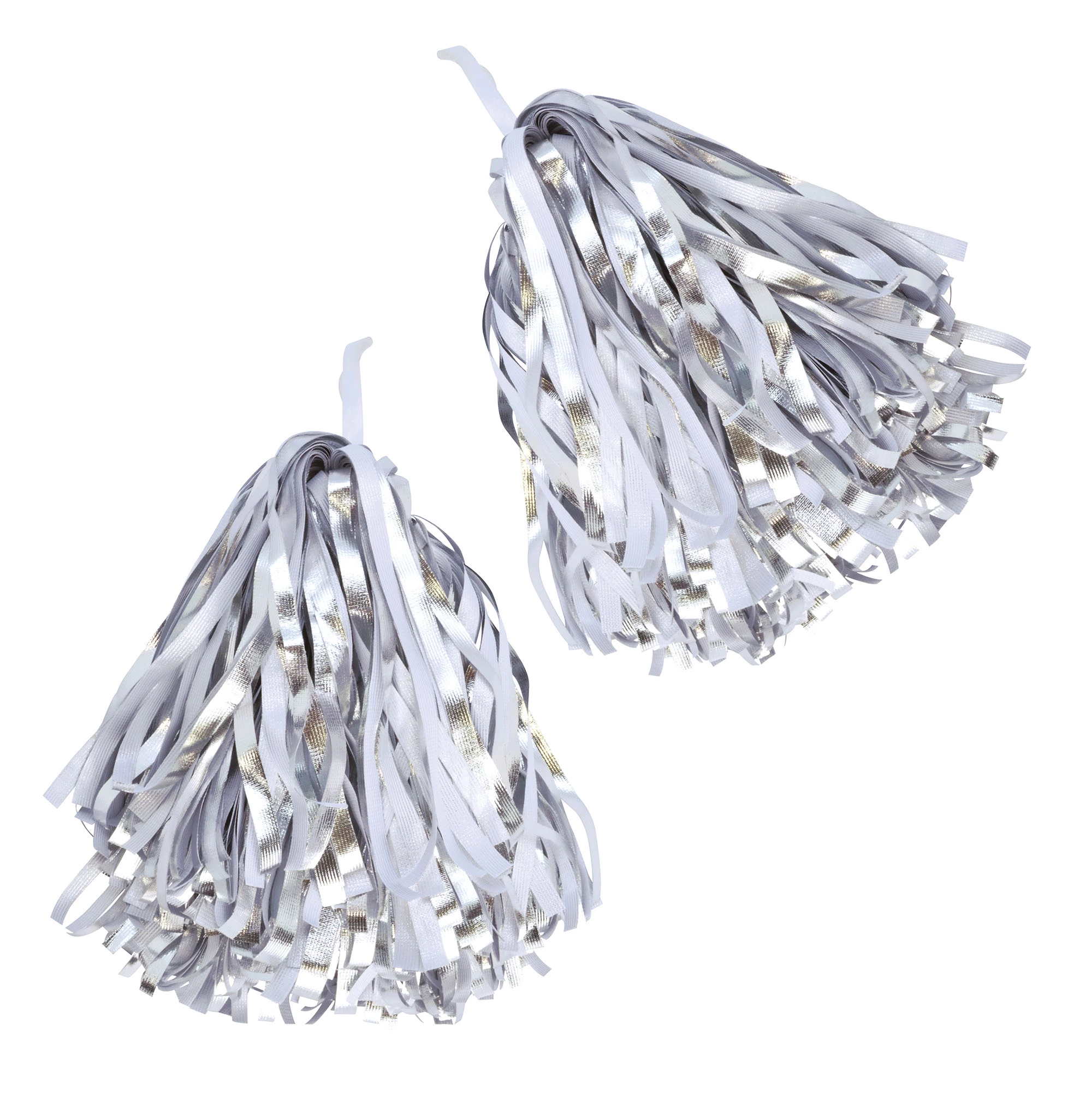 Bristol Novelty Silver/White Pom Poms 3 Bristol Novelty Silver/White Pom Poms