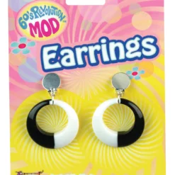 Bristol Novelty Mod Earrings Black/White