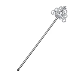 Bristol Novelty Silver Wand With Clear Stones