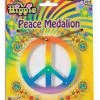 Bristol Novelty Rainbow Peace Medallion Necklace -Cheap Smiffys Store BA548