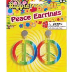Bristol Novelty Rainbow Hippy Earrings