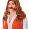 Bristol Novelty Hippy Wig + Tash -Cheap Smiffys Store BW791 scaled 1