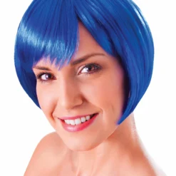 Bristol Novelty Flirty Flick Wig Blue