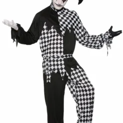 Bristol Novelty Harlequin Clown Dark Jester