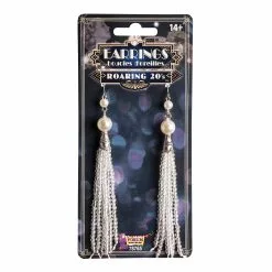 Bristol Novelty Roaring 20s Pearl Tassel Earrings